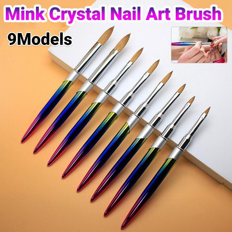 Kolinsky Acrylic Nail Art Brush Manicure Powder Professional Tools Size 2-18 - 8#