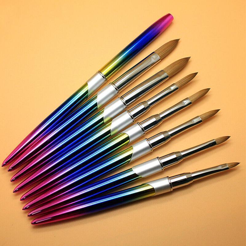 Kolinsky Acrylic Nail Art Brush Manicure Powder Professional Tools Size 2-18 - 8#