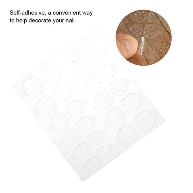 24-2400PCS Double Sided Adhesive Press On Nail Stickers Clear Tape Glue Tabs - 1PC (24xNail Stickers)
