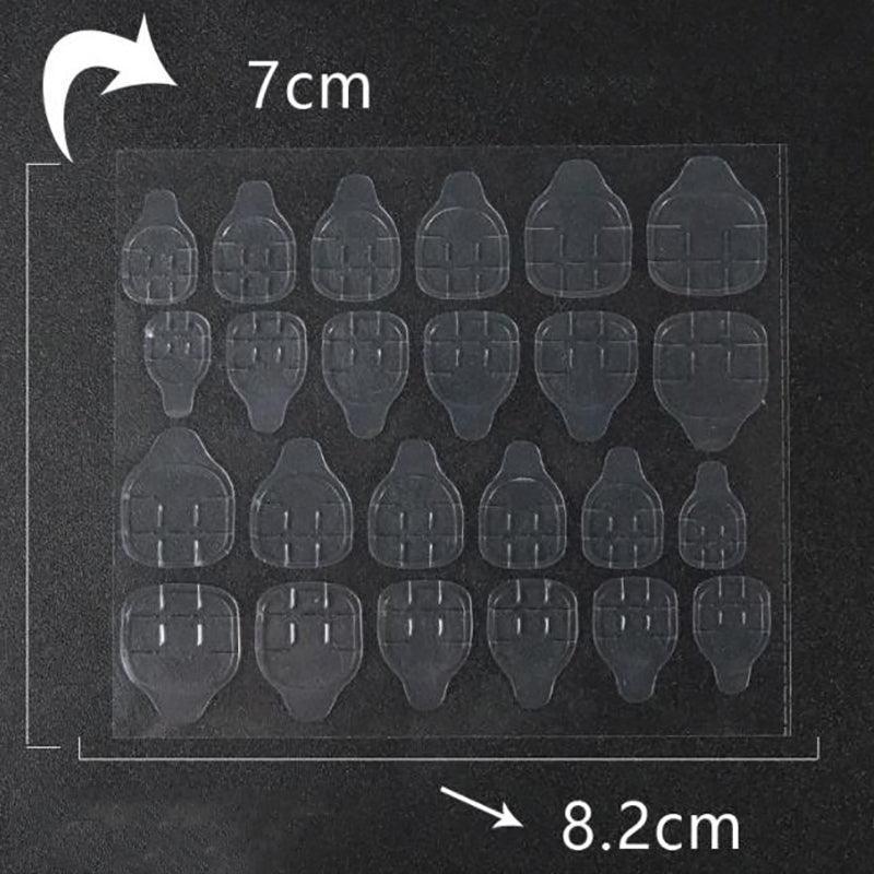 24-2400PCS Double Sided Adhesive Press On Nail Stickers Clear Tape Glue Tabs - 1PC (24xNail Stickers)