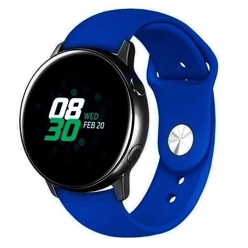 Silicone Watch Band 22mm Strap Replacement Wristband Soft Adjustable 228mm - Blue