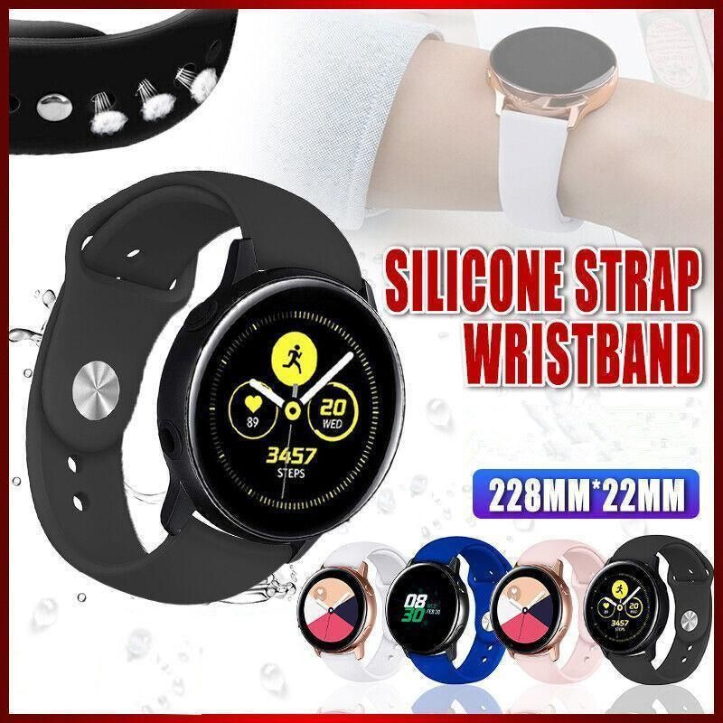 Silicone Watch Band 22mm Strap Replacement Wristband Soft Adjustable 228mm - Blue