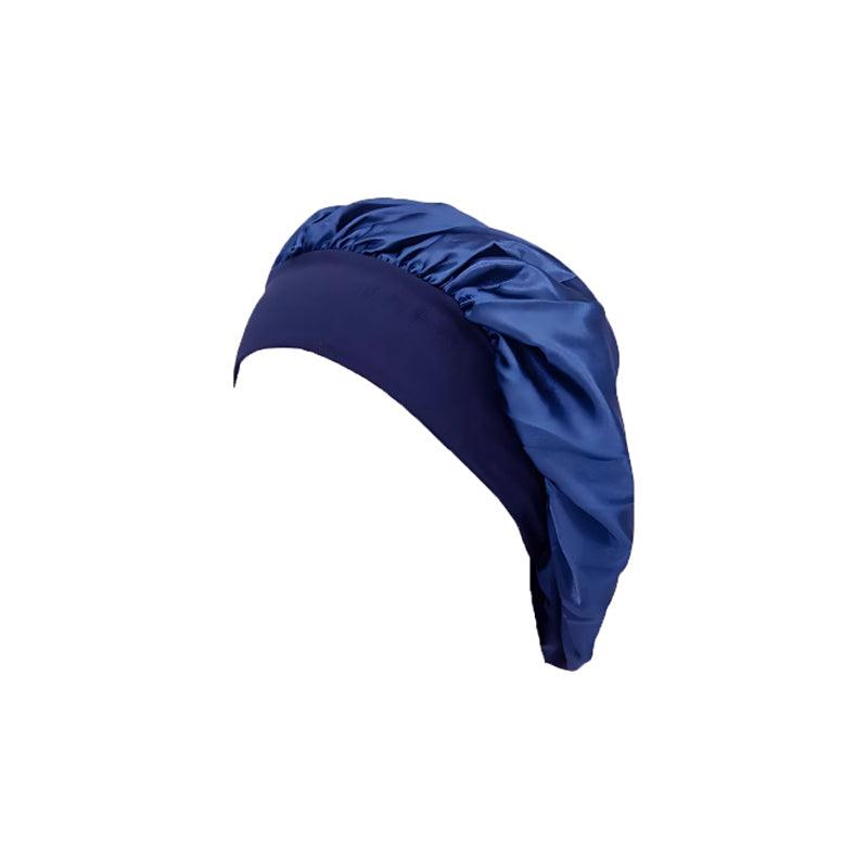 Sleeping Bonnet Hair Wrap Silk Satin Cap Women Elastic Night Soft Hat Headwear - Light Blue