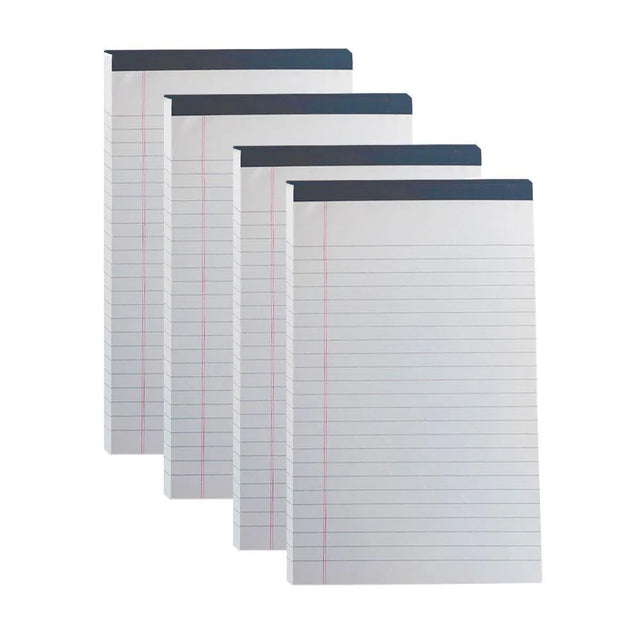 4PCS Tearable Lined Notepad Simple Design Colourful Memo Pad Notebook - White