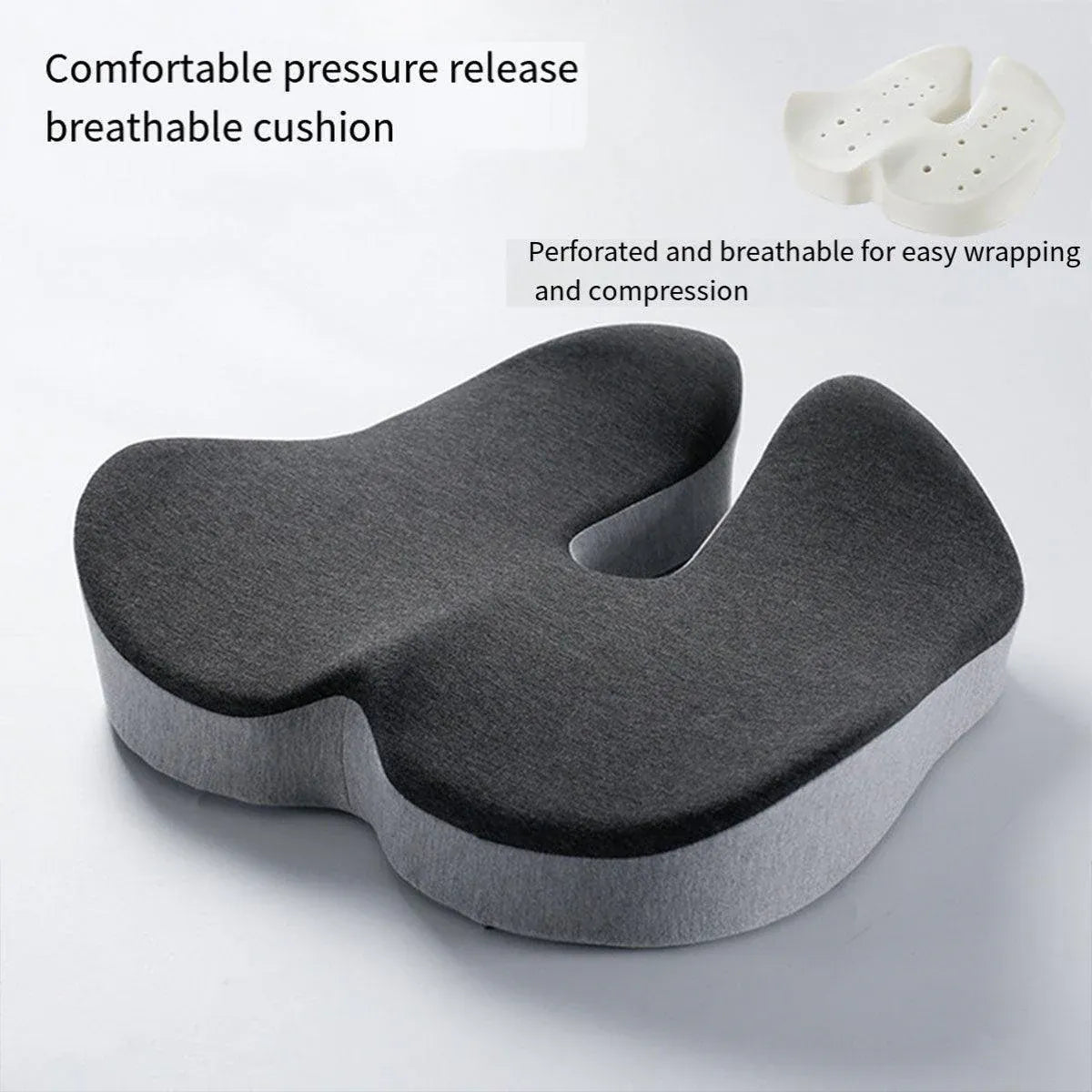 Slow Rebound Memory Foam Seat Cushion Office Chair Pad for Sedentary Hip Support