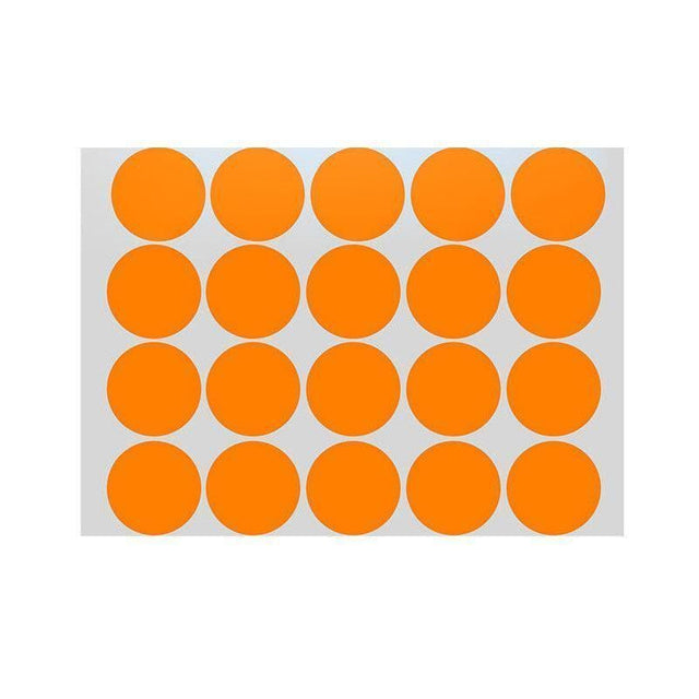 Orange Assorted Sizes Colour Sticker Dots Adhesive Round Labels Circular 100mm*2