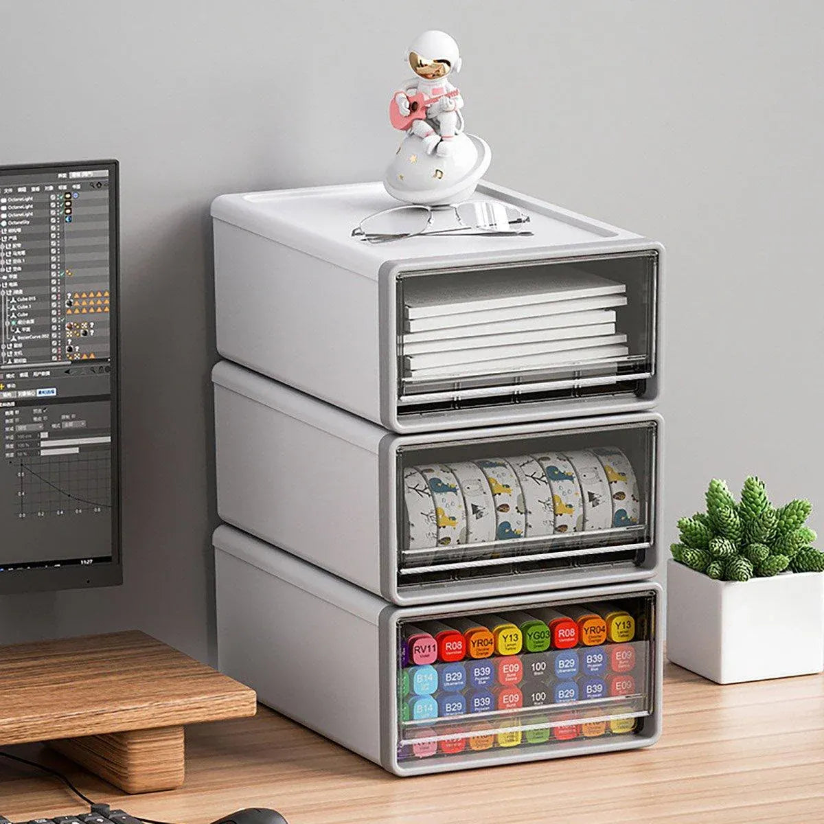 Desktop Stationery Organizer Storage Box for Office Supplies Desk Organization