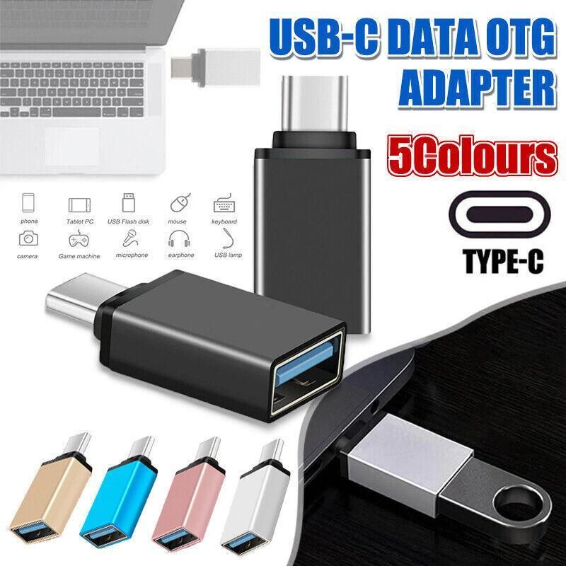 USB Type-C to USB 3.0 Adapter OTG Converter for Phone Tablet Laptop - Rose Gold