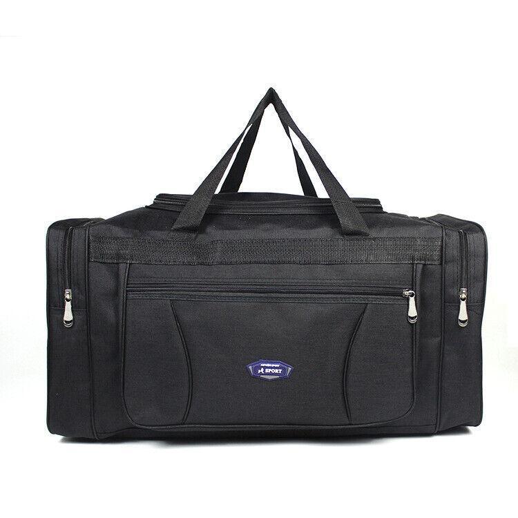 Large Capacity Waterproof Travel Luggage Bag Lightweight Foldable Handbag - Medium-Grey