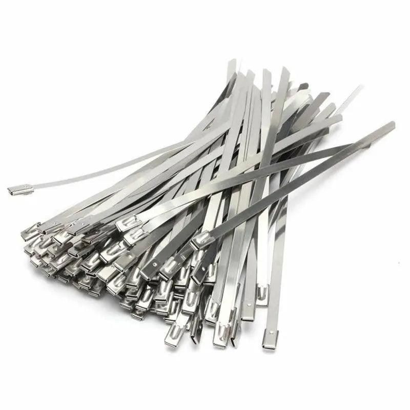20X Stainless Steel Cable Ties S304 Marine Grade Zip Strap Locking Wrap 100-800Mm - 7.9x500mm