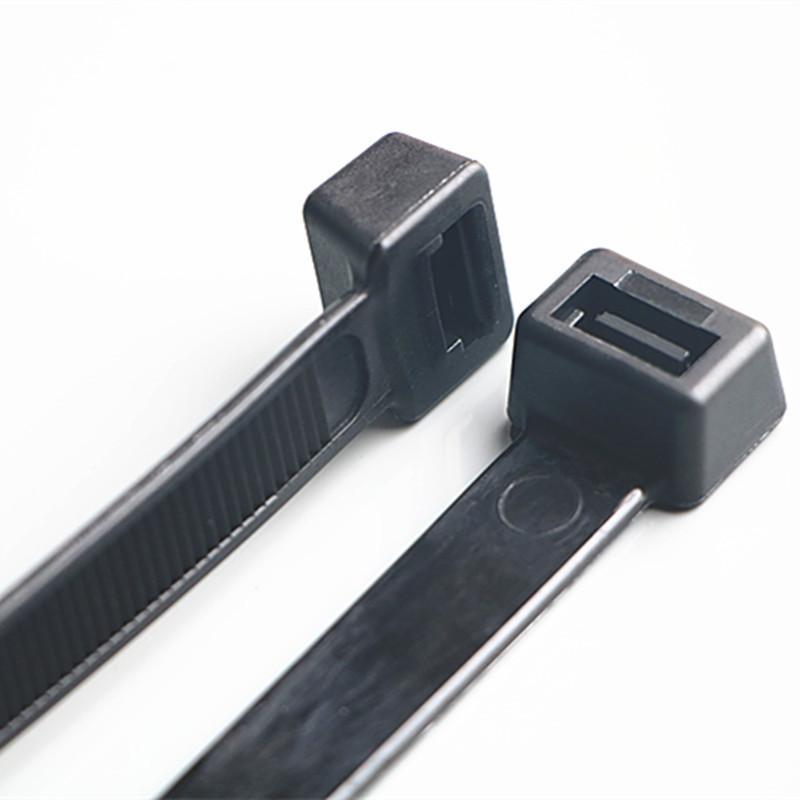 250X Cable Ties Zip Ties Nylon UV Stabilised Black Cable Tie - 4.8*350mm