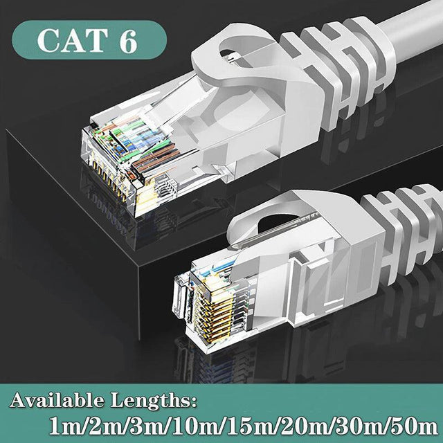 Fast Ethernet Network Cable CAT6 1000Mbps Internet RJ45 1 2 3 10 15 20 30 50m - 30M