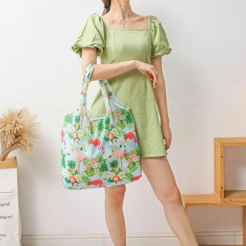 Reusable Foldable Light Waterproof Shopping Bags Carry bag Grocery Big - B-04