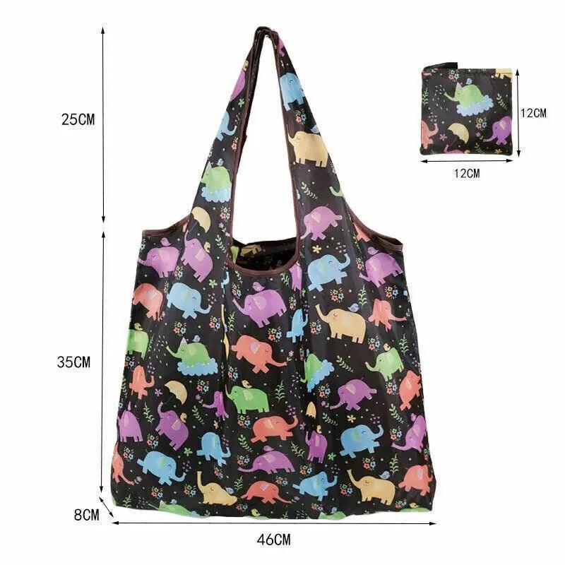 Reusable Foldable Light Waterproof Shopping Bags Carry bag Grocery Big - B-37