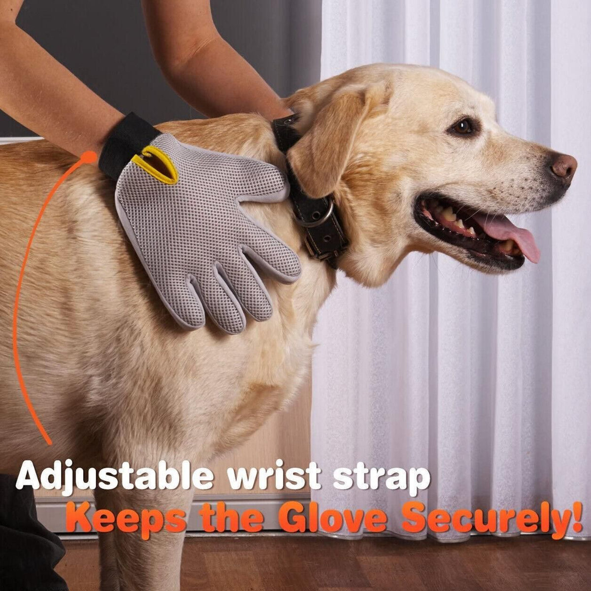 Pet Dog Cat Massage Hair Removal Grooming Comb Touch Cleaning Brush Magic Glove - Red Right Hand