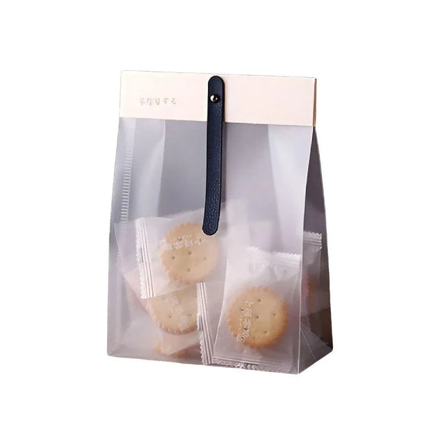 50pcs Transparent Snack Bags Biscuit Candy Bags Resealable Food Packaging - Blue