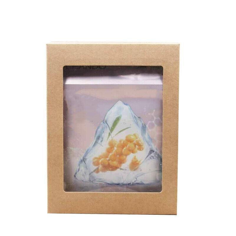 10 Pack Kraft Paper Boxes with Window Disposable Cardboard Gift Catering Trays - 20X15X5CM