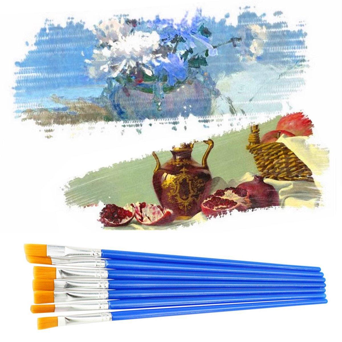 50/100PCS Plastic Flat Tip Hook Line Brushes for DIY Ceramics and Watercolor Painting - 50PCS Hook Line Pen