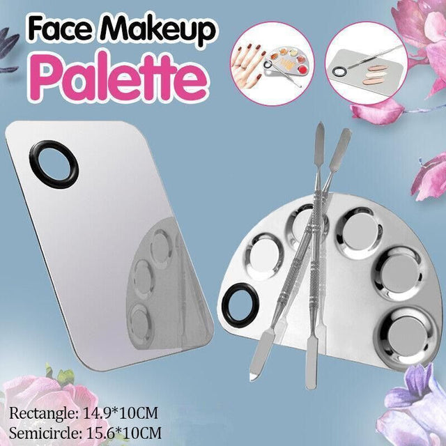 Stainless Steel Cosmetic Face Makeup Palette Spatula Foundation Mixing Tool