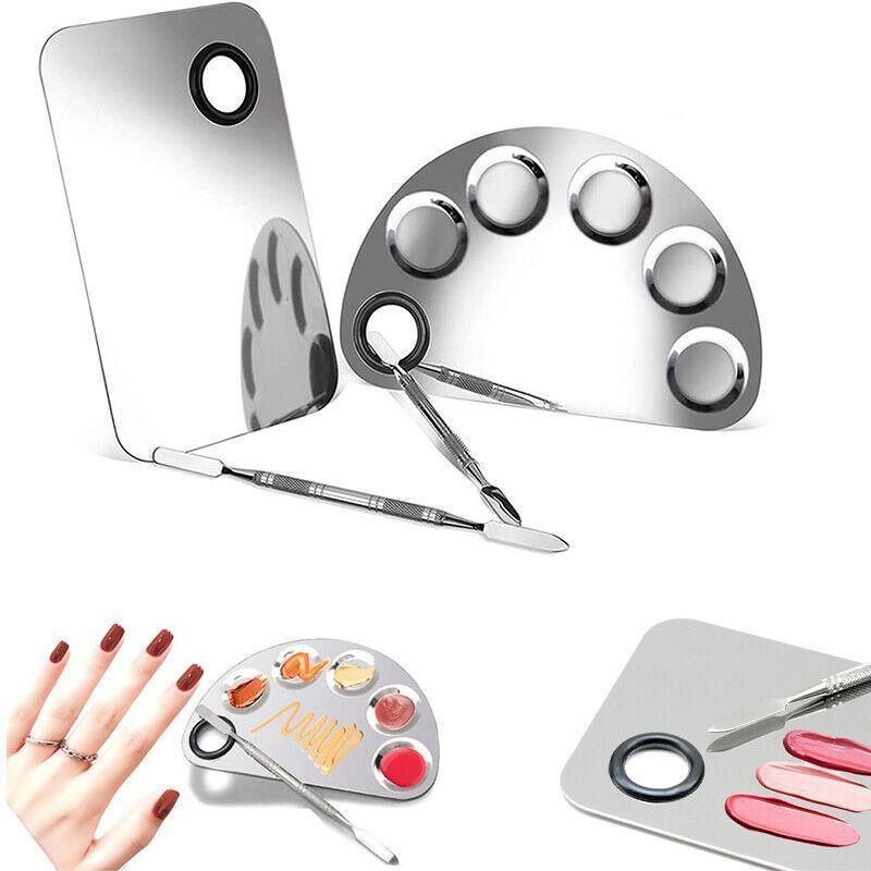 Stainless Steel Cosmetic Face Makeup Palette Spatula Foundation Mixing Tool