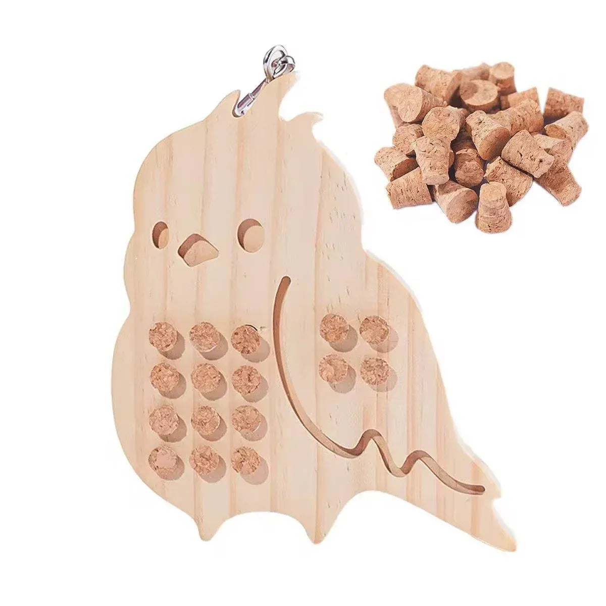 Parrot Toy Nibbling Relief Anti-Depression Puzzle Supplies for Bird Chewing Fun - Cork Pellets 30PCS*2