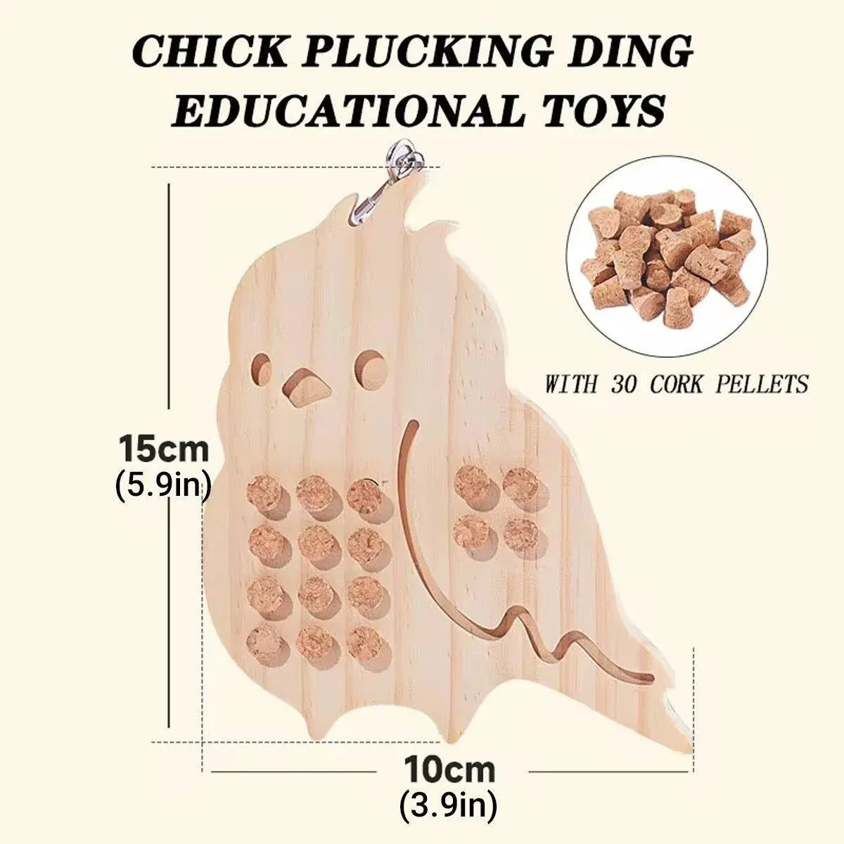 Parrot Toy Nibbling Relief Anti-Depression Puzzle Supplies for Bird Chewing Fun - Cork Pellets 30PCS*2