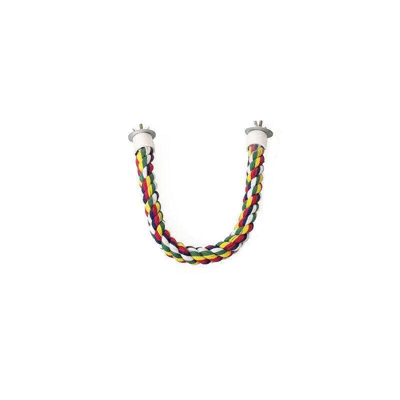 Parrot Rope Perch Colourful Bird Cage Toy Cotton Bungee Swing for Pet Birds - 105CM