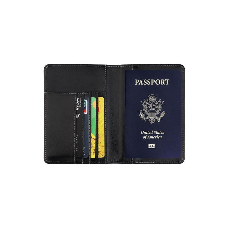 RFID Passport Holder Slim Leather Travel Wallet ID Card Cover Case for Men Women - Rose Red