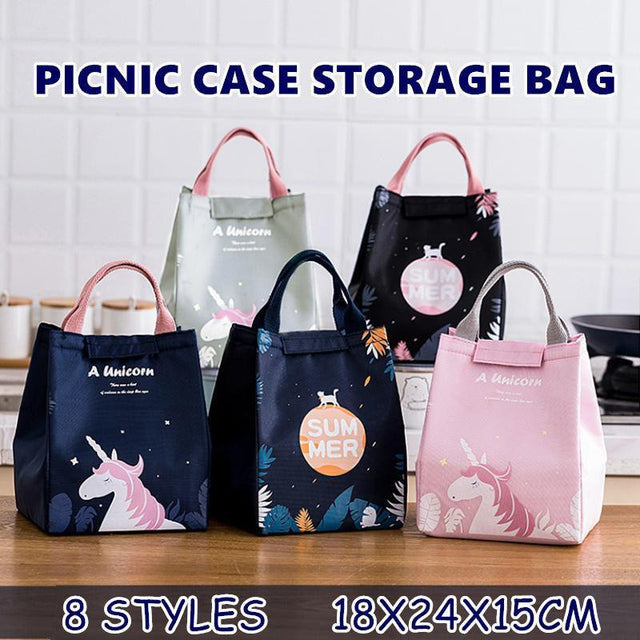 Portable Insulated Thermal Lunch Box Carry Tote 18x24x15cm E05 (18x24x15cm)
