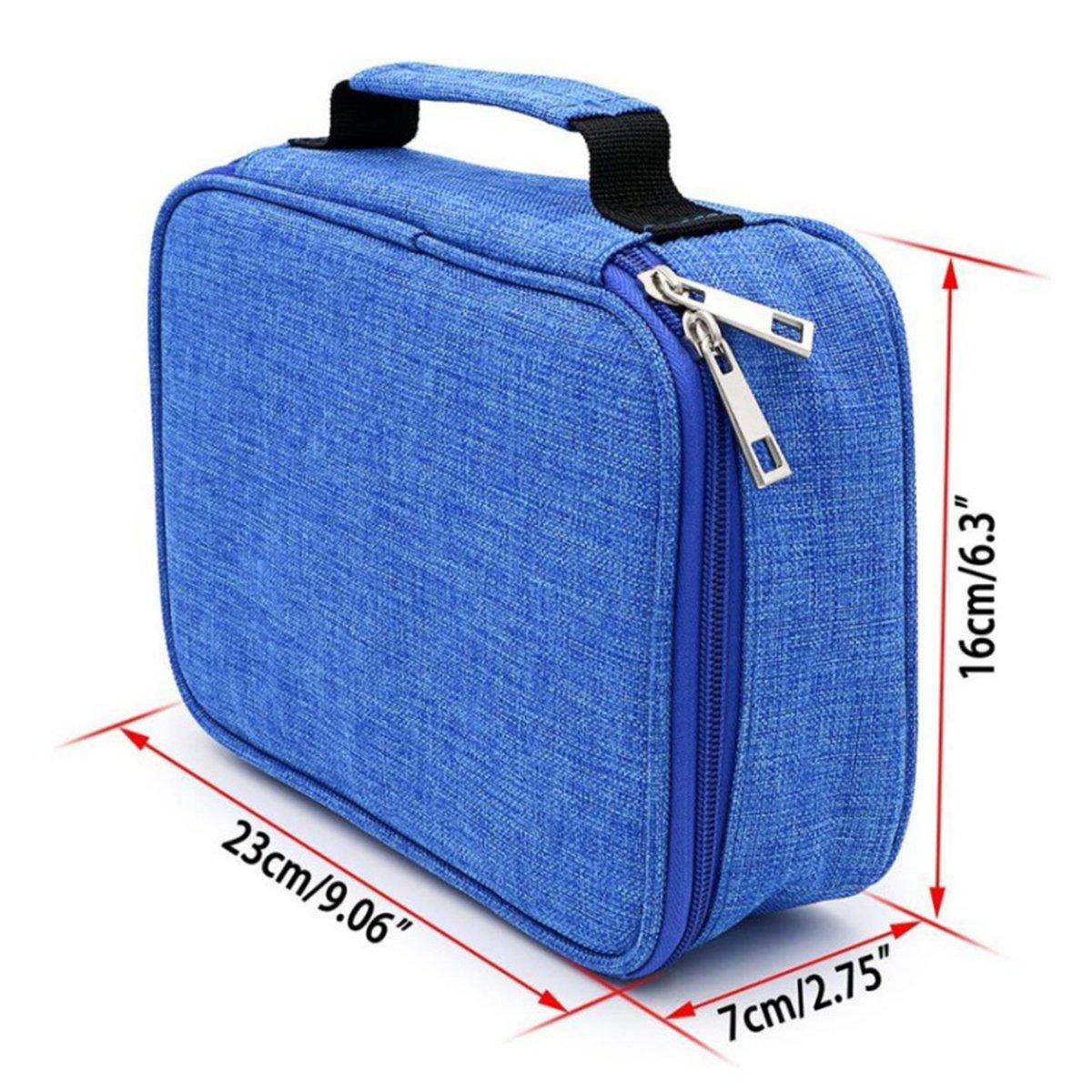 Large Capacity Waterproof Pen Pouch Pencil Case Student Stationery Storage Bag - Purple