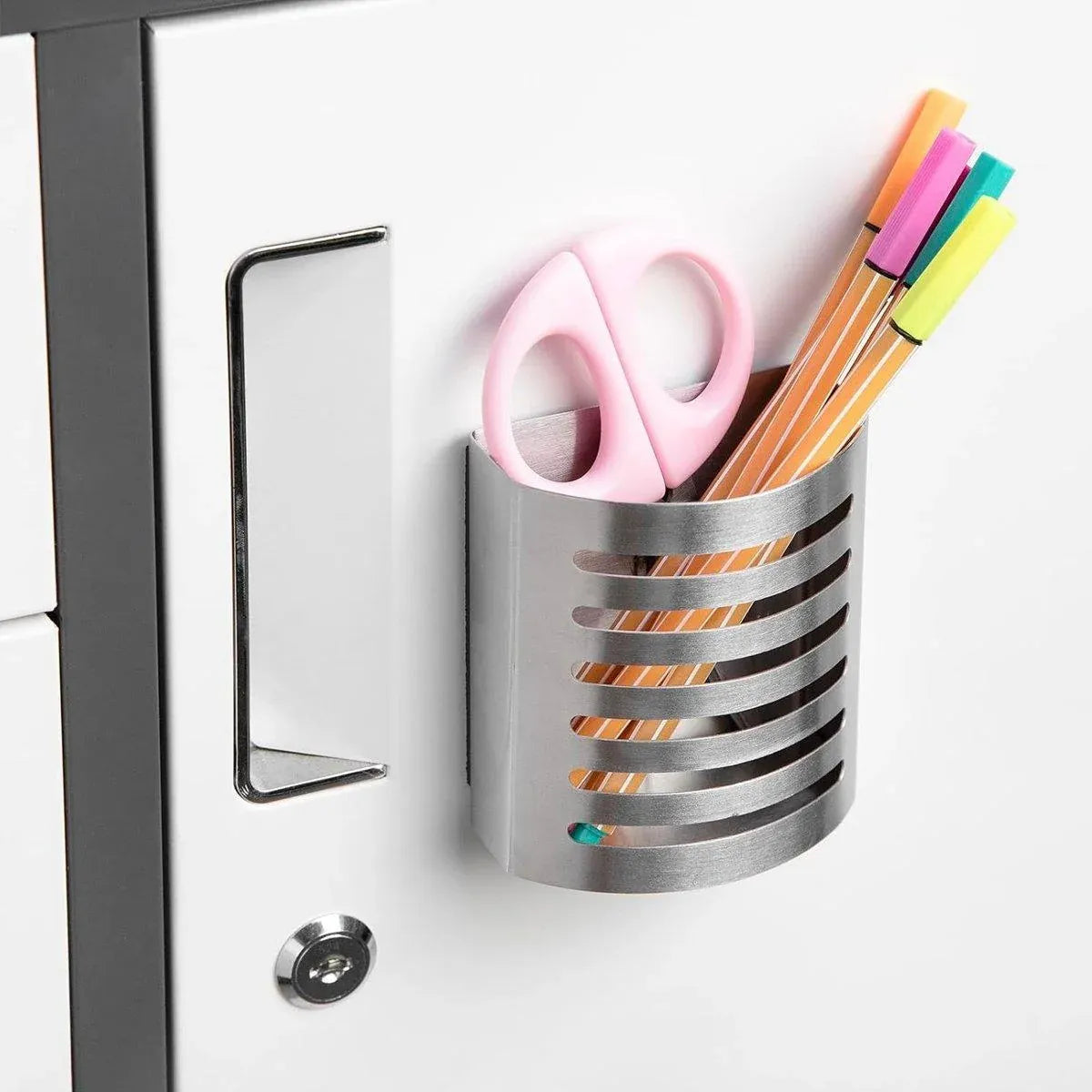 Creative Stainless Steel Student Pen Holder Multifunctional Stationery Organizer