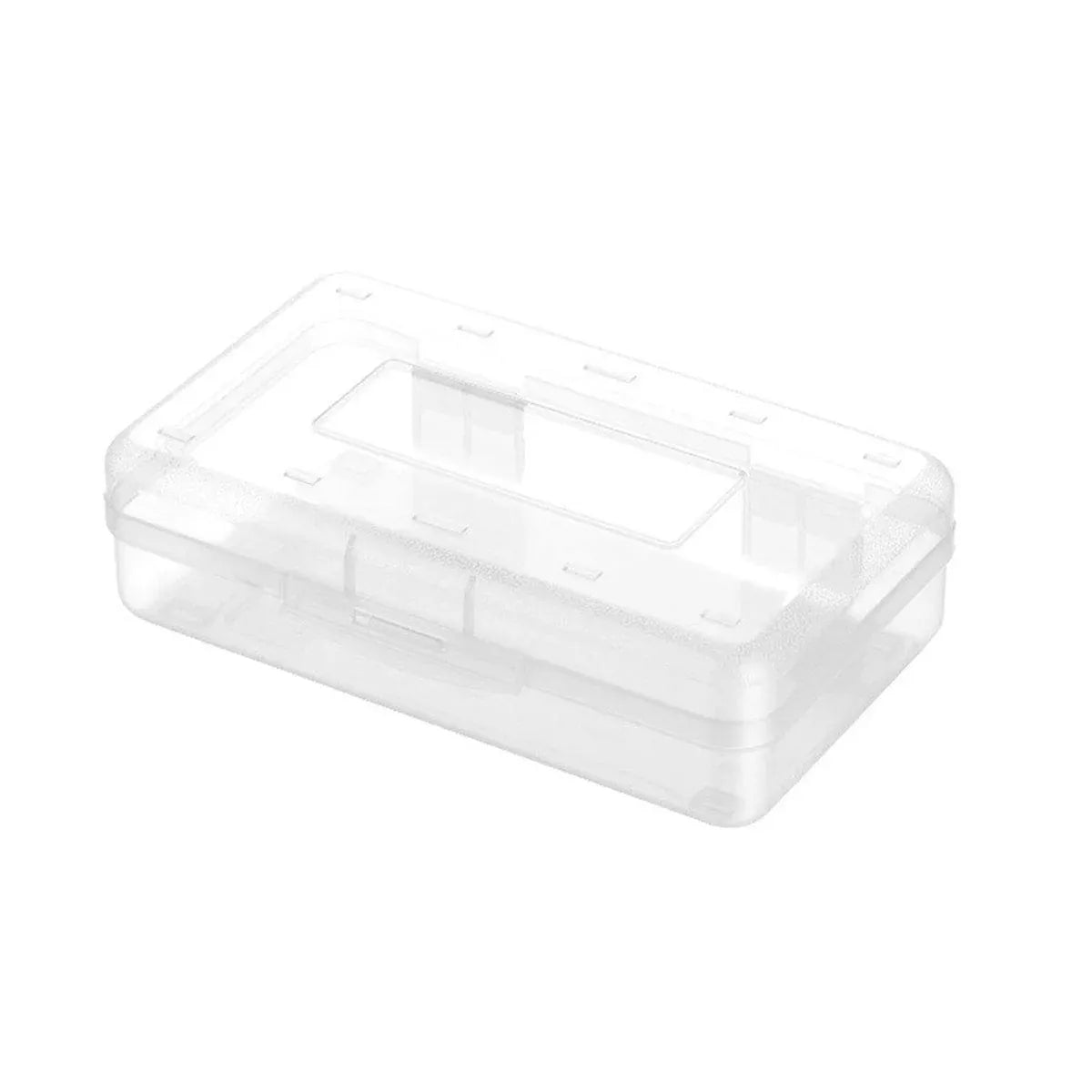 Large Capacity Transparent Plastic Pencil Case Multifunctional Student Art Box - Transparent