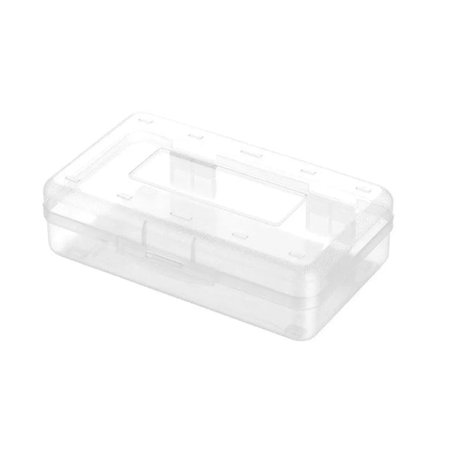 Large Capacity Transparent Plastic Pencil Case Multifunctional Student Art Box - Transparent