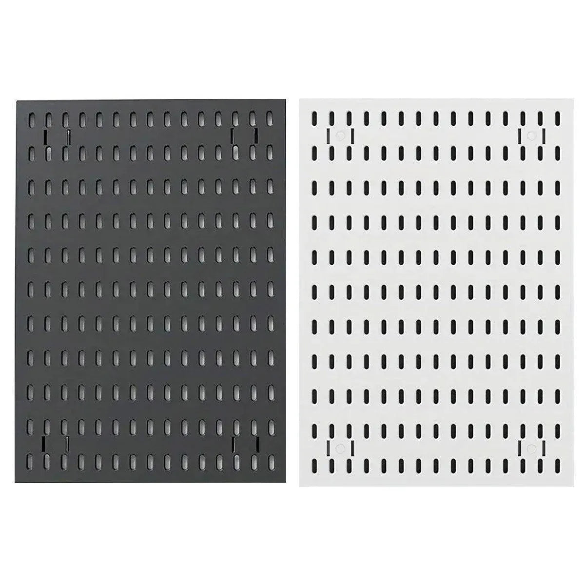 Clip-On Vertical Hole Board Desktop Organizer Punch-Free Office Partition Shelf - Black