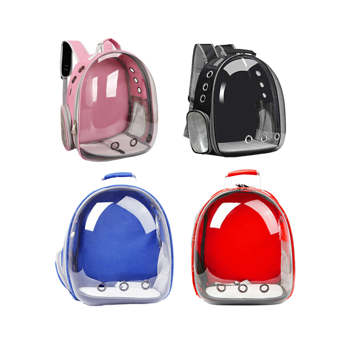 Pet Outdoor Carrier Backpack Cat Dog Puppy Travel Space Capsule Shoulder Bag - Pink