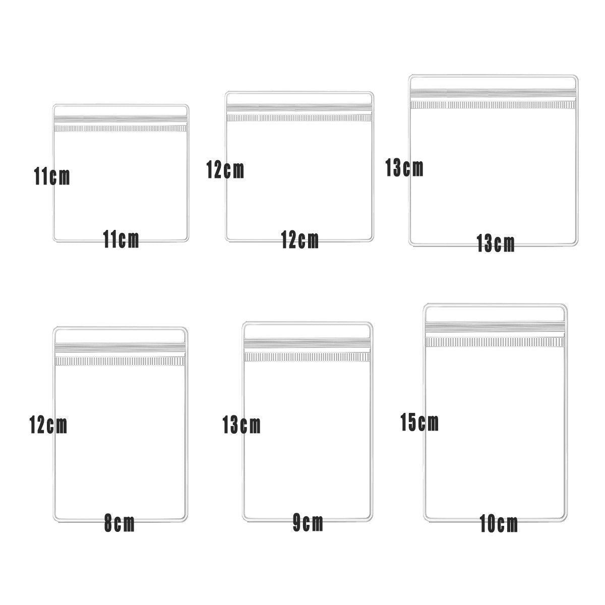100pcs PVC Self-Sealing Jewelry Bags Anti-Oxidation Storage Dustproof Bags - 13*13cm