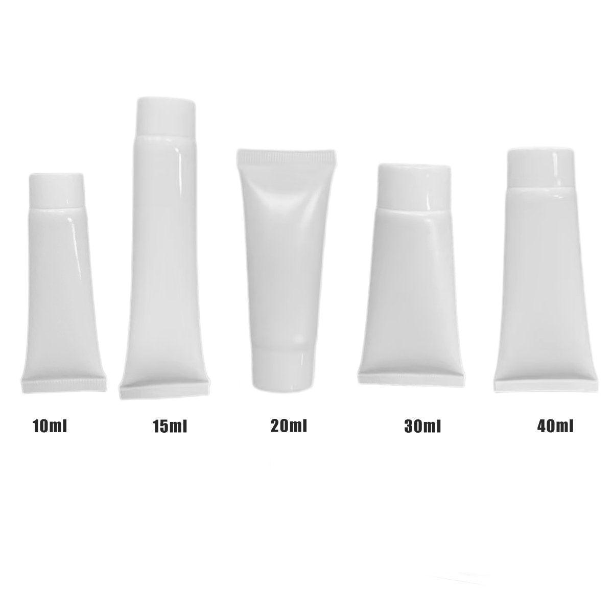 10x Soft Cosmetic Tubes for Face Wash Hand Cream Lotion Packaging Containers - 20ml
