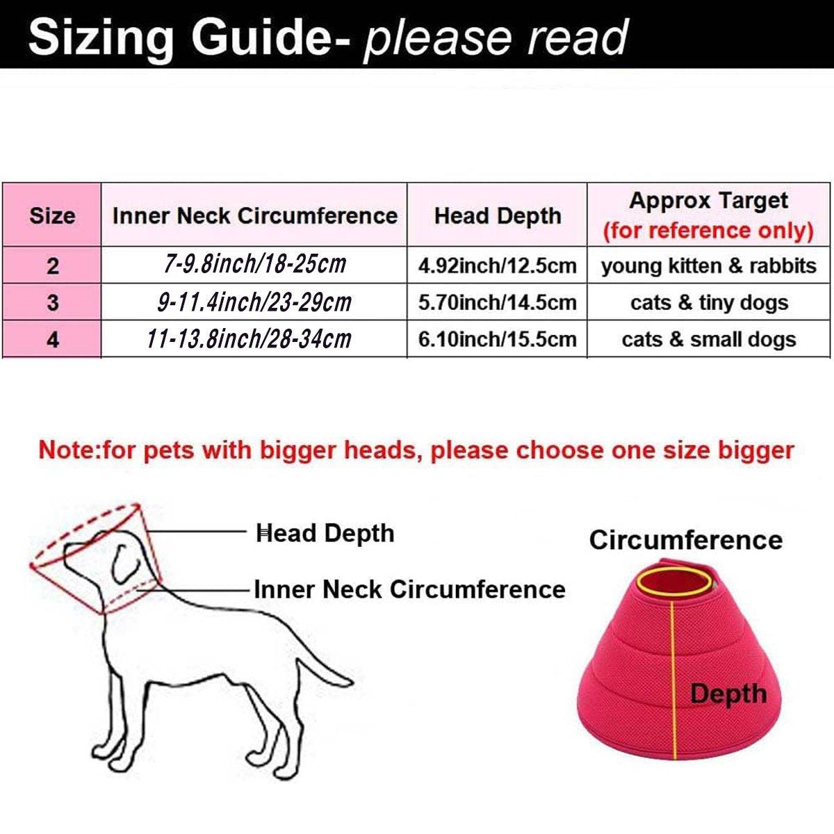 Elizabethan Collar Anti Licking Biting Pet Collar for Cats and Dogs Recovery Use - Grey-Size2