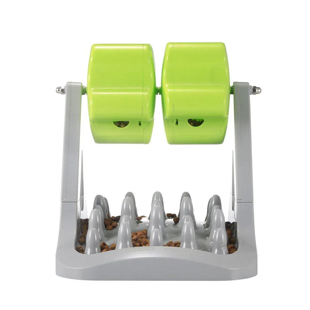 Roller Type Leaky Slow Food Toy Automatic Feeders Dogs Interactive - Green