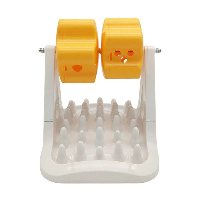Roller Type Leaky Slow Food Toy Automatic Feeders Dogs Interactive - Orange