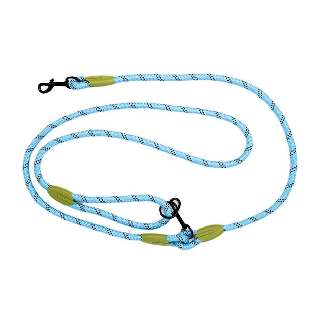 Adjustable Diagonal Dog Walking Leash Hands Free Crossbody Pet Lead Dogs - Blue