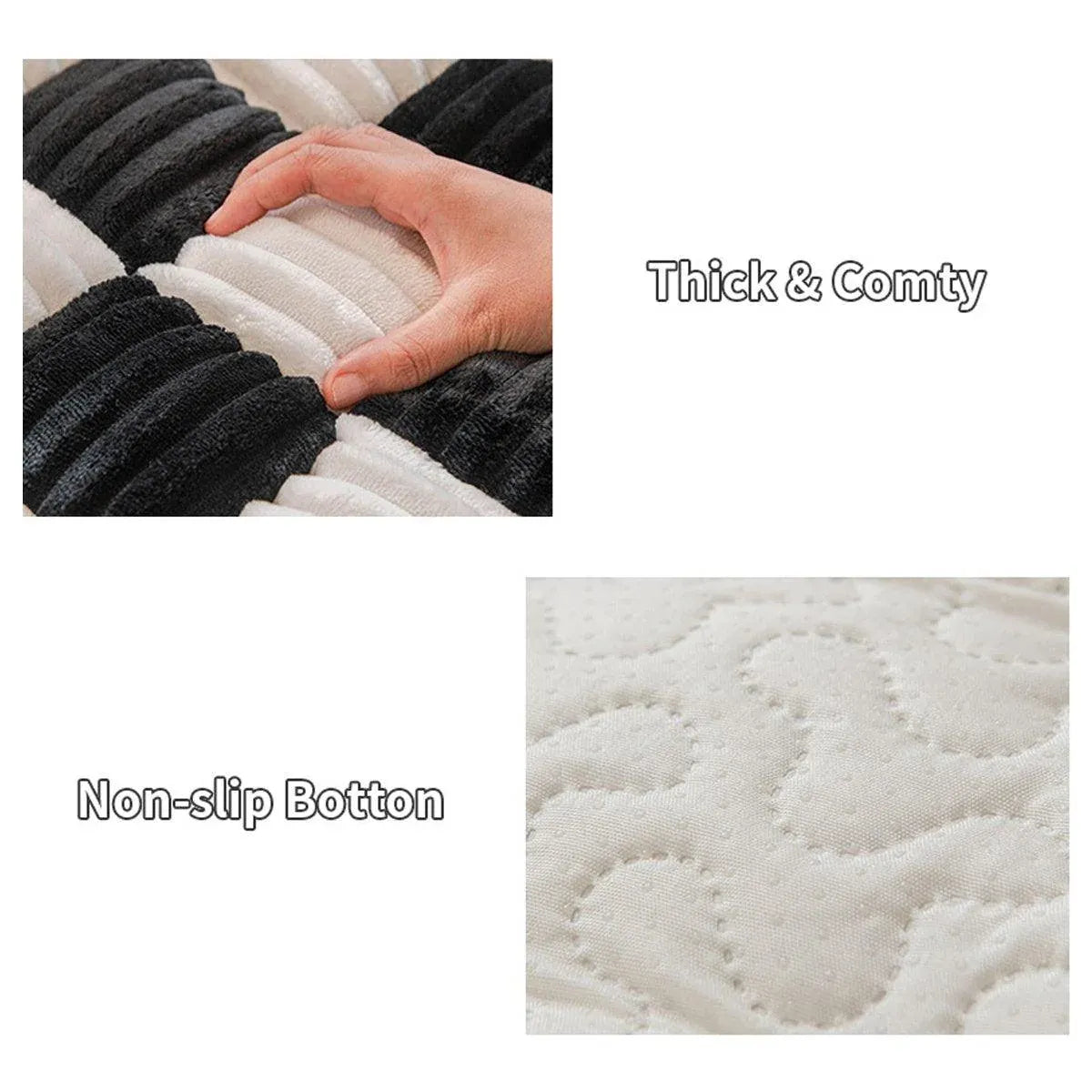 Checkerboard Pet Dog Kennel Mat Comfortable Cushion for Dogs and Puppies Bedding - Dark Brown