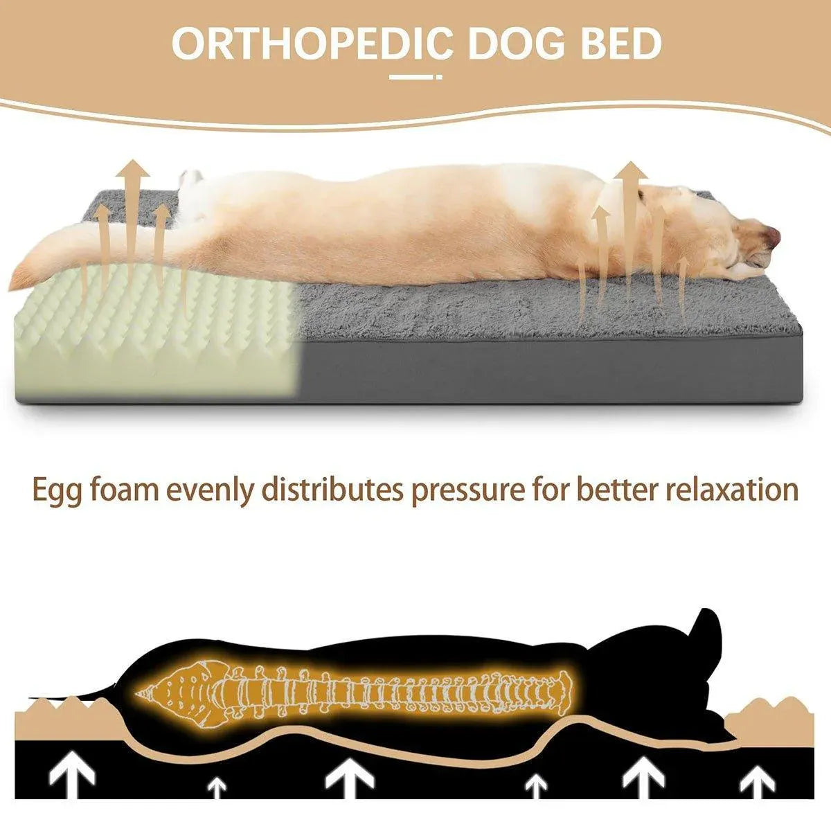Removable Washable Waterproof Pet Mattress Anti-Bite Cushion Sleeping Dog Mat - 90x57x7cm