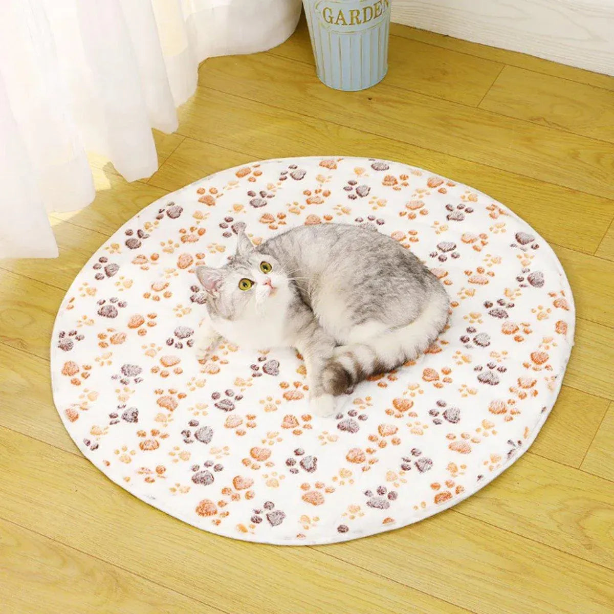 Waterproof Dog Pads Round Diaper Pads Pet Training Pads for Puppies and Dogs - Khaki-75cm