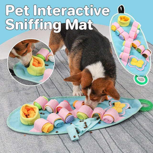 Interactive Dog Snuffle Mat Puzzle Toy Training Pad for Smell and Feeding