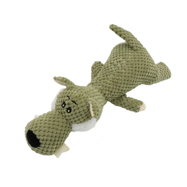 Pet Plush Corn Fleece Squeaky Toy Chew Teeth Cleaning Dogs Puppies Soft - Green