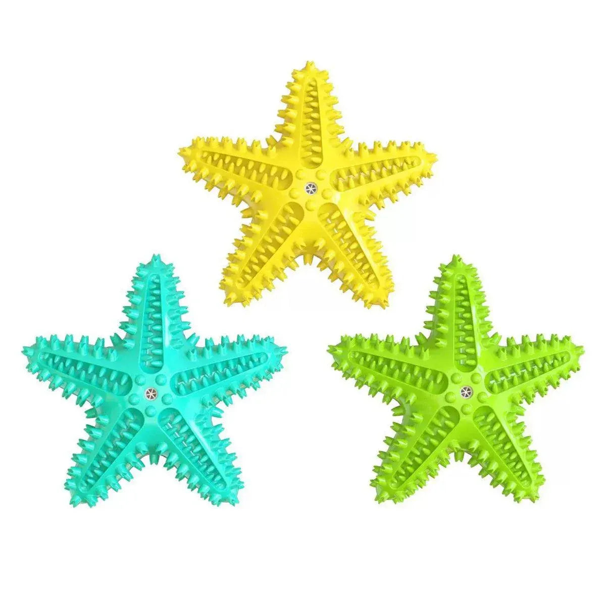Pet Starfish Floating Dog Toy Audible Water Toy for Dogs Interactive Play Fun - Lake Blue