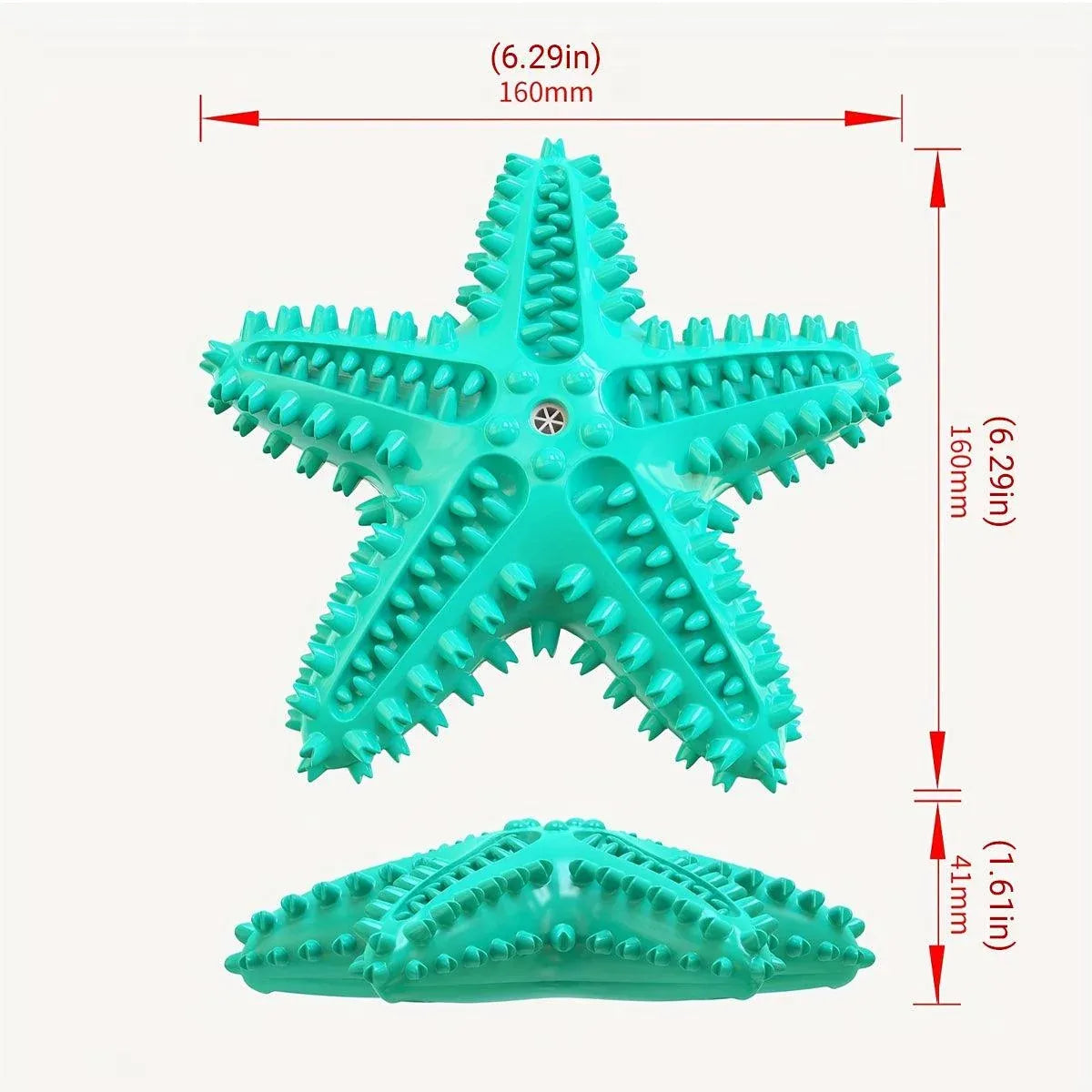 Pet Starfish Floating Dog Toy Audible Water Toy for Dogs Interactive Play Fun - Lake Blue