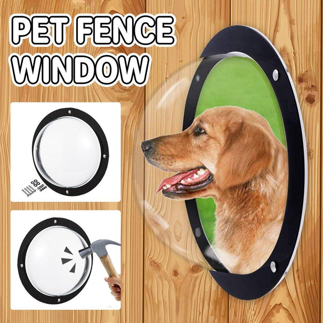 Dog Porthole Window Round Transparent for Fence Pet Peek Look Out Durable Dome