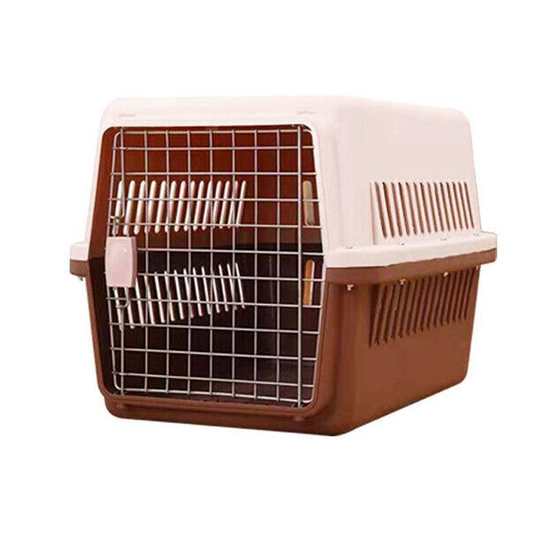 Portable Pet Travel Carrier Crate for Dog Cat Rabbit Ventilated Transport Box - Black